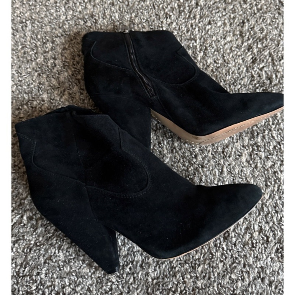 Movinta Black Suede Ankle Boots - Picture 3 of 6